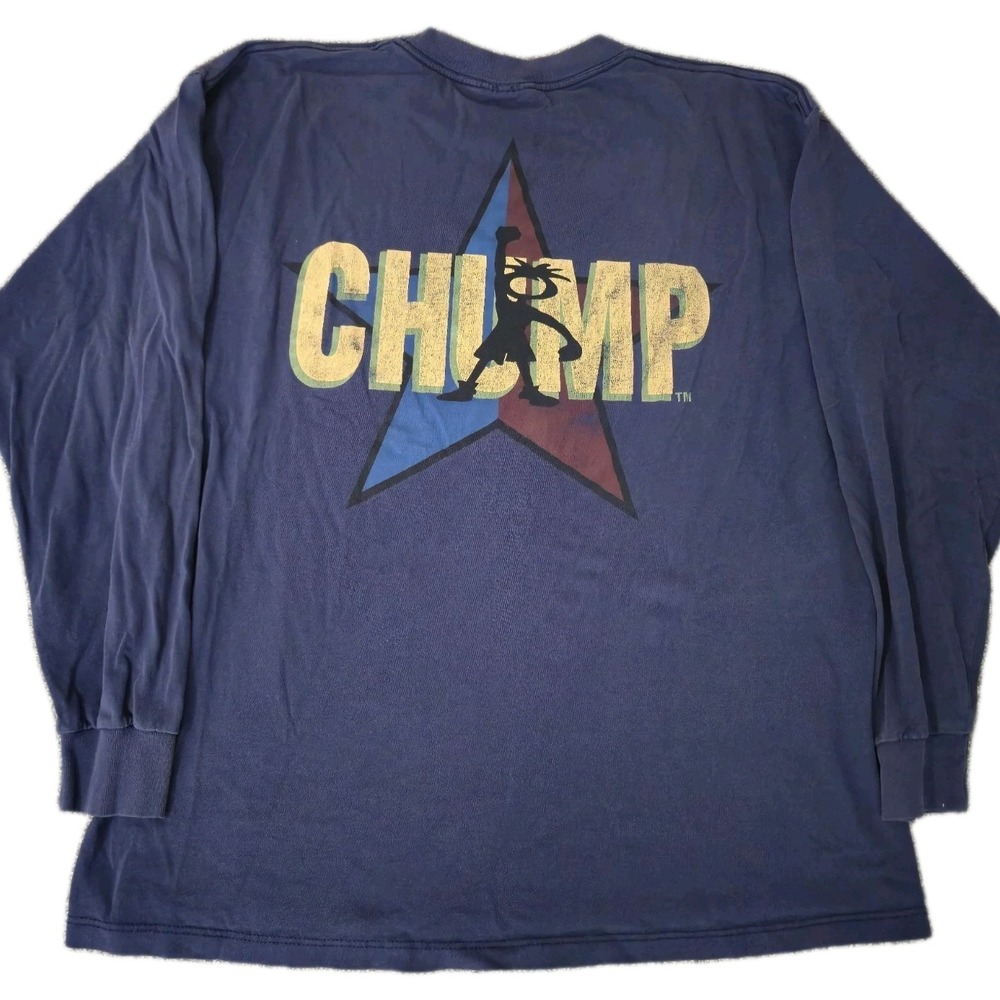 Vintage 90s Chump Skater Long Sleeve Shirt Size Mens XL Ogio Blue USA Made